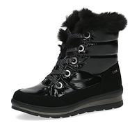 CAPRICE women's winter boots flat vegan water-repellent, Black (Black Comb), 3.5 UK