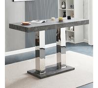 caprice wooden bar table rectangular large in concrete effect