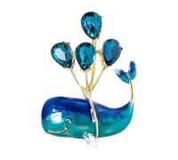 Capricious Whale Corset with Balloon Charms, Lightweight Alloy Pin for Casual Wear and Special Occasions, Balloon Accessory Brooch, m, As described