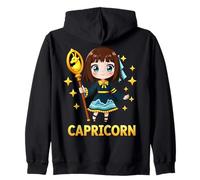 Capricorn Anime Zodiac Sign Zip Hoodie