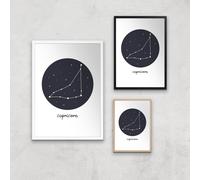 Capricorn Art Print - A2 - White Frame