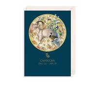 Capricorn Birthday Card Zodiac Star Sign Horoscope - Illustrated Greeting Card