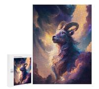 Capricorn Celestial Guardian, 500 PCS Wooden Jigsaw Puzzle for Adults, Home Décor Activity, for Relaxing Solo Or Group Play