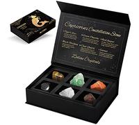 Capricorn Crystals Gift Set, Zodiac Signs Healing Crystals Birthstones with Horoscope Box Set Capricorn Astrology Crystals Healing Stones Gifts