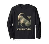 Capricorn Geometric Zodiac Art Long Sleeve T-Shirt