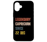 Capricorn Legend Since 22 December Birthday Case for iPhone 16 Plus