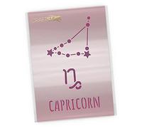 Capricorn Star Sign Stencil Set - Small or Mini Size - Reuseable Horoscope Symbol, Constellation and Name Craft Template