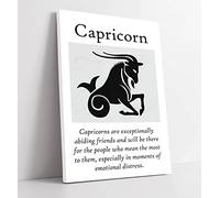 Capricorn Star Sign Zodiac Astrology Quote Slogan - Canvas Wall Art Print Picture - 30 inch wide x 45 inch high (Frame Depth 30mm)