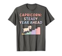 Capricorn Steady Year Ahead Zodiac Goat Steps Art T-Shirt
