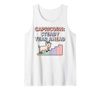 Capricorn Steady Year Ahead Zodiac Goat Steps Art Tank Top