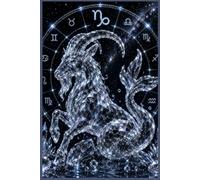 Capricorn Zodiac Notebook - Crystal Goat Celestial Design