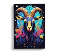 Capricorn Zodiac Pop Art Canvas Print for Living Room Bedroom Home Office Décor, Wall Art Picture Ready to Hang, 30x20 Inch (76x50 cm)