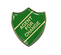 Capricornone Agent for Change Green School Shield Badge