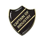 Capricornone Captain of Industry School Shield Badge Black