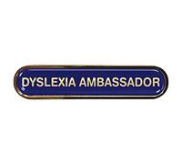 Capricornone Dyslexia Ambassador Blue Gel Domed School Bar Badge