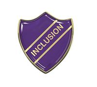 Capricornone Inclusion Gel Domed Purple School Shield Badge