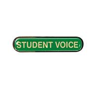 Capricornone Student Voice Gel Domed School Bar Badge (Green)