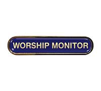 Capricornone Worship Monitor Gel Domed Blue School Bar Badge