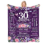 CAPRIFIC 30th Birthday Gifts for Women 30 Year Old Gifts, Blanket Gift for Her 30th Birthday Decorations