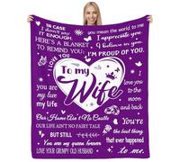 CAPRIFIC Birthday Gifts for Wife, Wedding for Her, Romantic Gifts for Her Soft Blnket 150x130CM, Gifts for Women Who Has Everything, Wife Birthday Gifts From Husband（Purple）