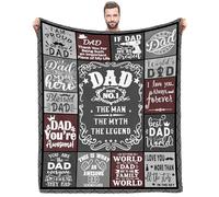 CAPRIFIC Dad Birthday Gifts Flannel Blanket 150x130cm, Ideal Fathers Day Present, from Daughter or Son, Cosy Throw for Happy Birthday Dad, Daddy to Be, Father’s Day Surprise, Retirement or Christmas