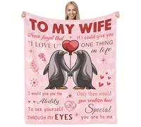 CAPRIFIC for Wife From Husband, Romantic Gifts for Her, Women Gifts for Her Birthday Flannel Blanket 150x130CM, Gifts for Women Who Has Everything, Happy Birthday Gifts for Her