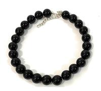 Caprilite 18mm Large Big Giant Faux Pearl Bead Statement Necklace Choker Vintage - Black