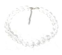 Caprilite 18mm Large Big Giant Faux Pearl Bead Statement Necklace Choker Vintage - Clear