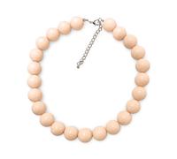 Caprilite 18mm Large Big Giant Faux Pearl Bead Statement Necklace Choker Vintage (Nude)