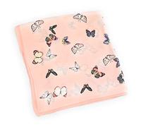 Caprilite 70cm x 70cm Butterfly Print Square Scarf Big Ladies Women Faux Silk Head Neck Thin Bag Charm (Peach Pink)
