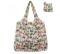 Caprilite Extra Large Reusable Foldable Ladies Shopping Bag Eco Tote Handbag Fold Away Shopper Bag UK (Bicycles)