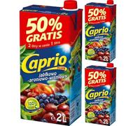 Caprio Apple Aronia & Cherry Nectar Apple Drink Juice fruit juice 2000 Mililiter x 3 Pieces