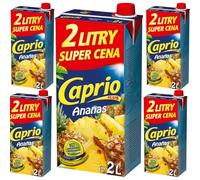 Caprio Pineapple Drink Juice fruit juice 2000 Mililiter x 5 Pieces