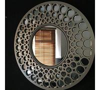 CAPRISTAR 63cm Round Silver Mirror Home Decor Designer Wall Mirror Beautiful Decoration Art Piece Gift