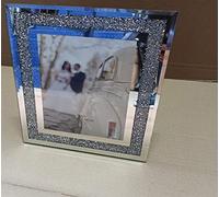 Crushed Crystals Photo Frame Silver Mirrored Crushed Jewel Crystal Diamante Picture Frame (7x5 inch)