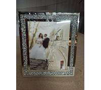 CAPRISTAR Crushed Crystals Photo Frame Silver Mirrored Crushed Jewel Crystal Diamante Picture Frame (8x10 inch)