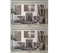 CAPRISTAR (PACK OF 2) Multi Aperture 6 Picture Photo Frame 6”x4” Hold 6 Picture Silver Mirrored Crushed Jewel Crystal Diamante