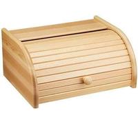 CAPRISTAR Wooden Roll-Top Bread Box, Natural Pine, 40 x 25.5 x 18 cm, Kitchen Storage Container Natural