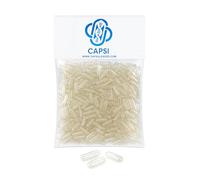 CAPSI Empty Gelatin Capsules Size 2 - Clear - Pack of 1000 - Premium Bovine Gelatin Capsules for DIY Supplements, Herbs & Powders - Easy to Fill and Lock