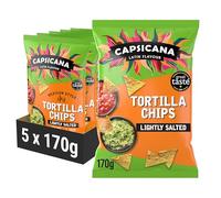 Capsicana Mexican Tortilla Chips 170g | 5 pack | Lightly Salted | Perfect For Nachos, Dipping, Snacking & More