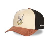 Capslab Asterix Semi Curved Cap Women/Men - Corduroy Baseball Snapback, with Peak All-Season Spring Summer Autumn Winter - One Size Beige-Black