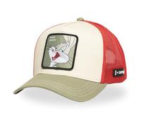Capslab Bugs Bunny Looney Tunes Beige Olive Green Trucker Cap