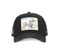 Tom & Jerry Trucker Cap, Adjustable by Snapback, Black, One Size