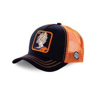 Capslab Dragon Ball Super Glitter Blue Orange Black Adjustable Trucker Cap