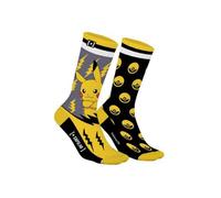 Capslab Men's Cotton Socks, Pair of Pikachu Socks, High and Original, Yellow, Grey, Black, lemon tree, 40