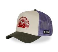 Capslab Men's & Women's Kung Fu Panda Trucker Cap, Adjustable by Snapback, Beige/Khaki/Purple/Red, One Size