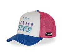 Capslab Men's & Women's Miami Vice Cops Trucker Cap, Adjustable by Snapback, Blue/Fuchsia/White/Purple/Turquoise/Yellow, One Size