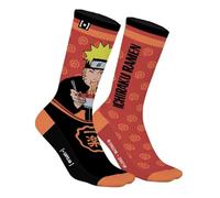 Capslab Naruto Socks - Red Black - Officially licensed anime socks for men and women - Comfortable cotton socks in Naruto Uzumaki & Ichiraku Ramen design - - 43-46