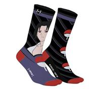 Capslab Naruto Socks Sasuke - Purple Black - Officially licensed anime socks for men and women - Comfortable cotton socks with Sasuke Uchiha & Uchiha Clan symbol - - 43-46