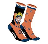 Capslab Naruto Uzumaki socks - Officially licensed anime socks - Comfortable cotton socks with Naruto & Konoha symbol - - 43-46